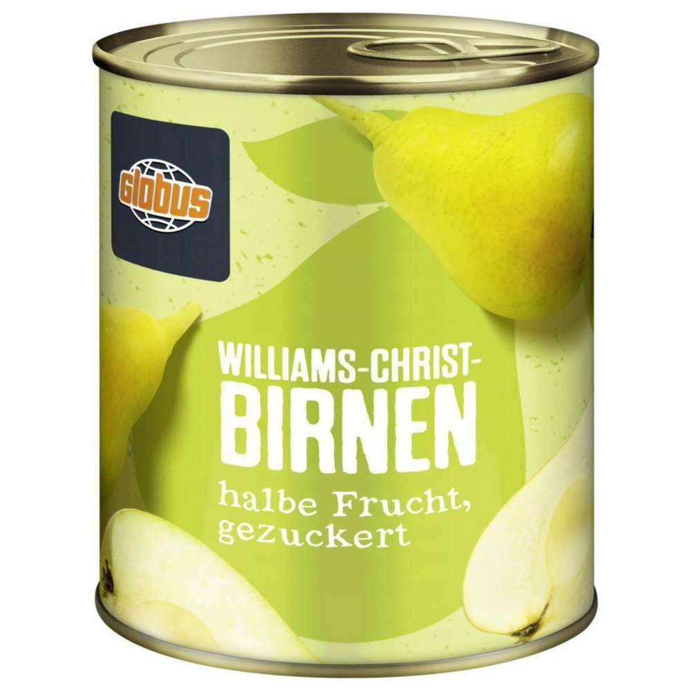 Williams pears, half fruit in sugar