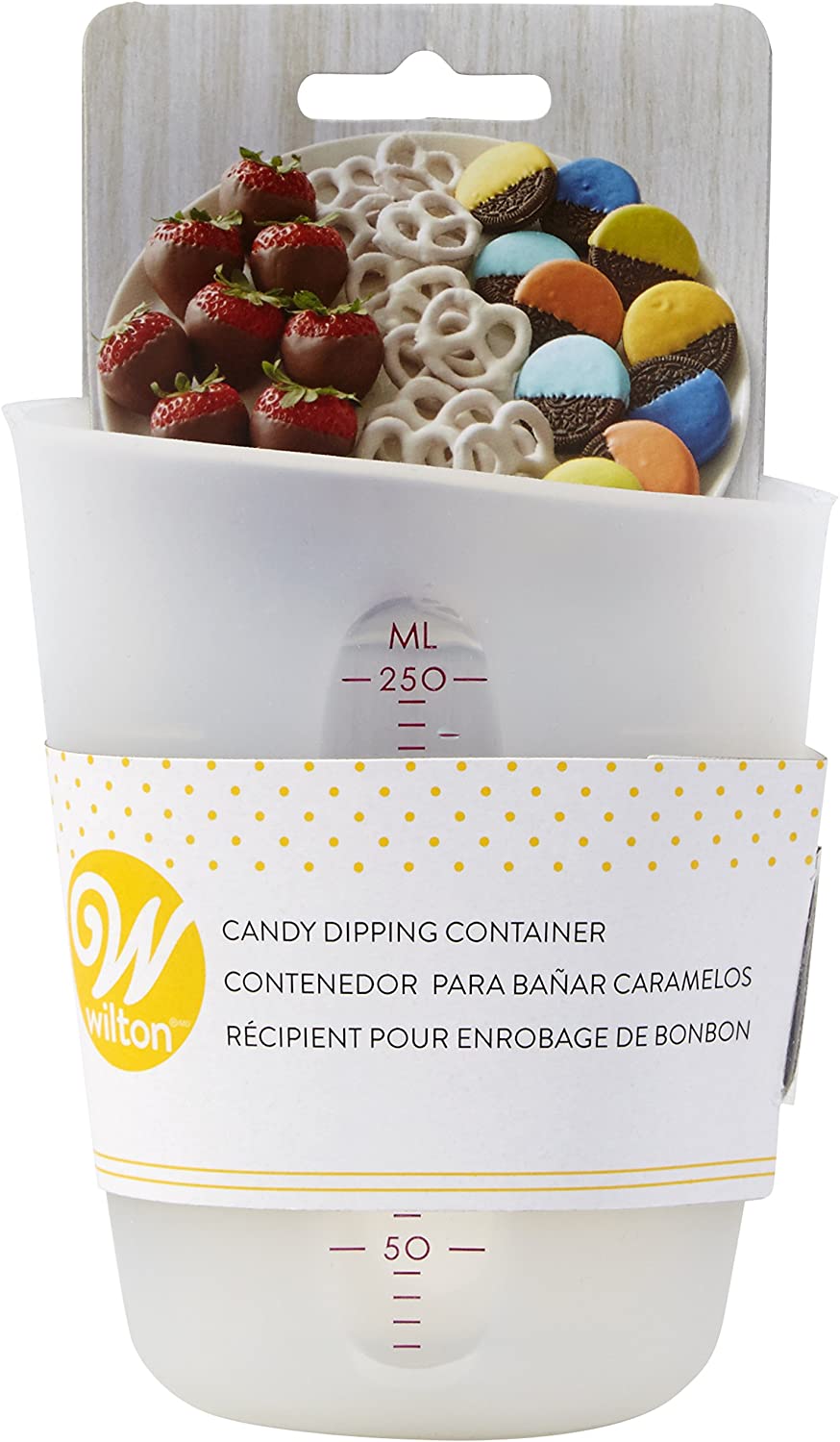 Wilton 1904-9313 Candy Melts Silicone Diving Container, White