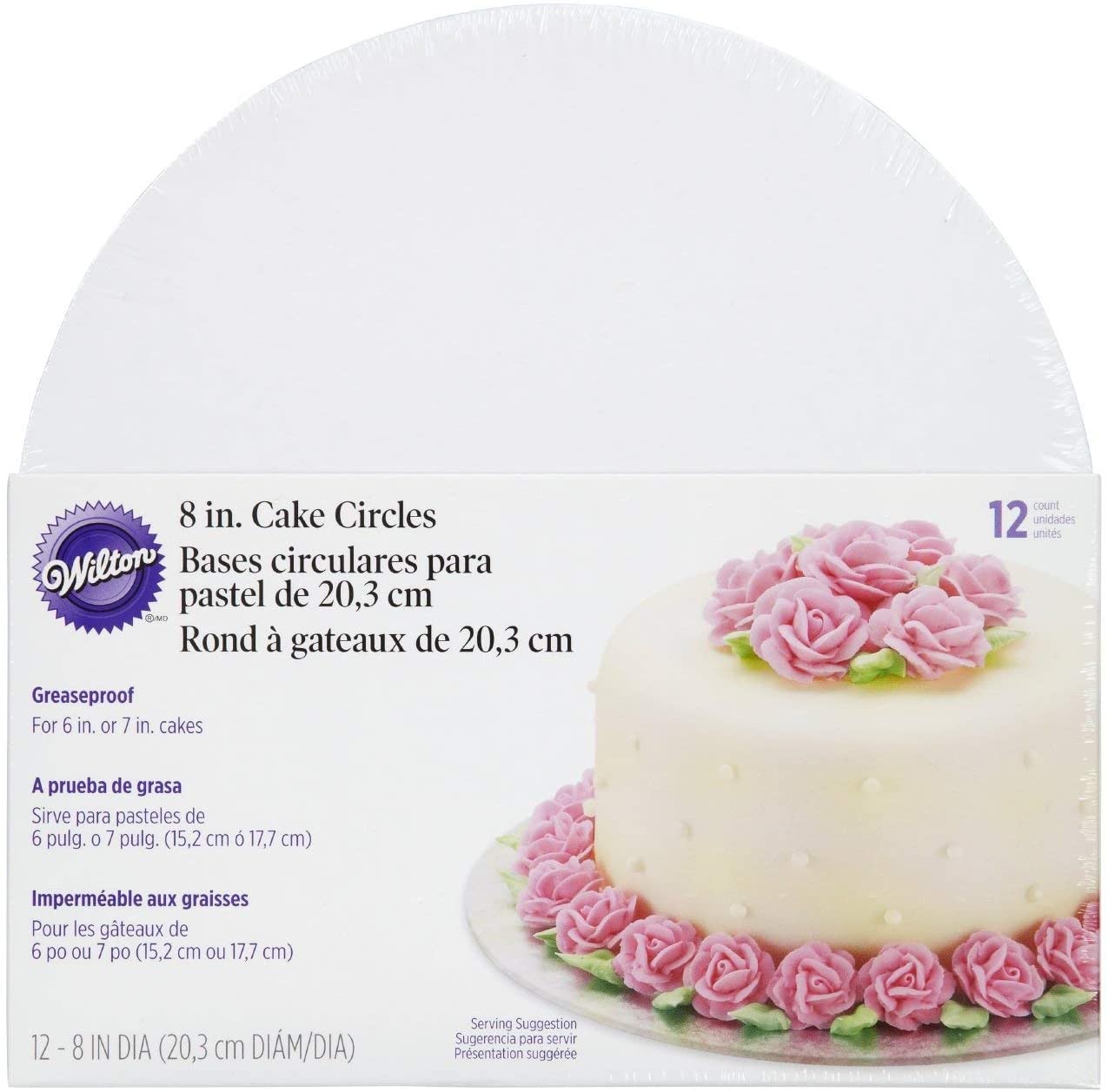 Wilton 20 cm (8-Inch) Cake Circles - 12 pack