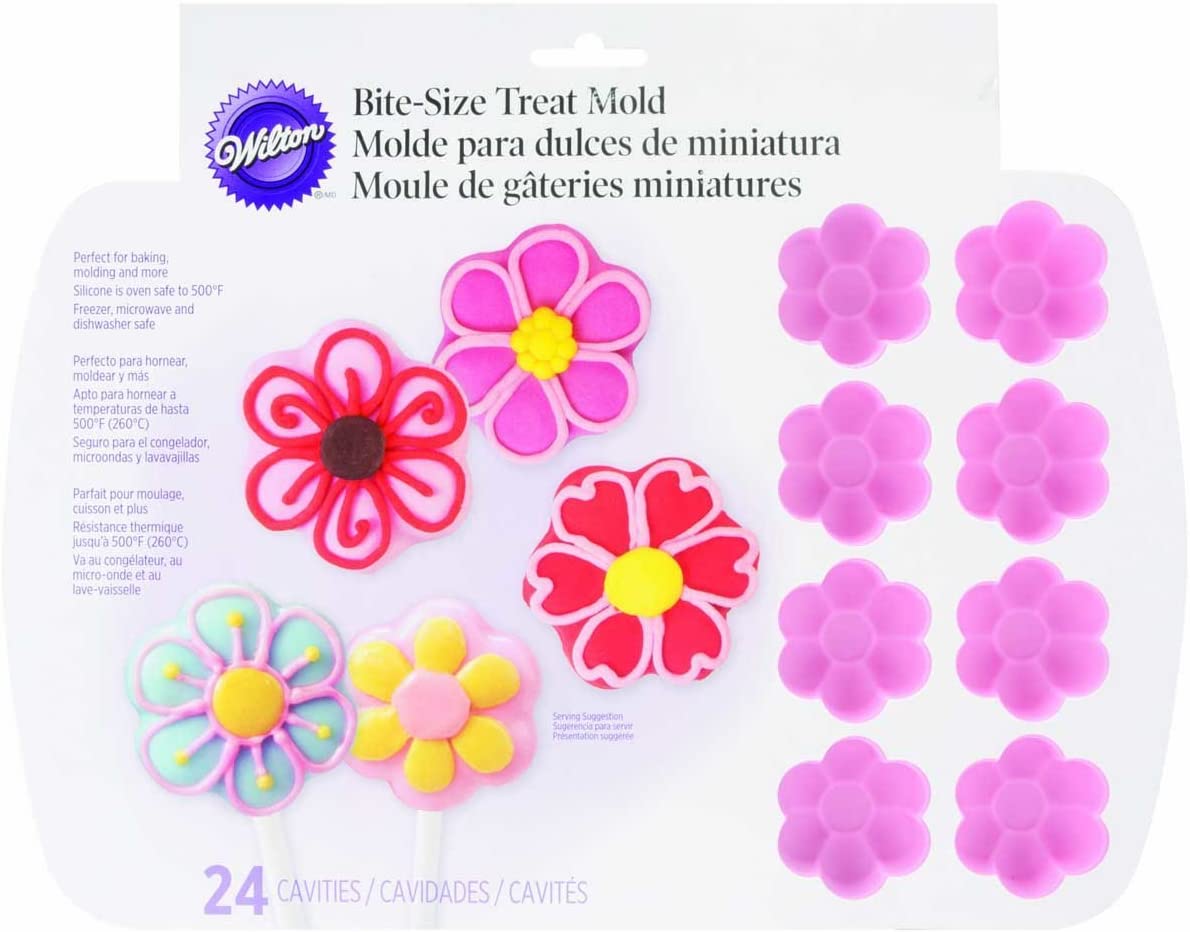Wilton 24 Hole Daisy Silicone Mould - Pink
