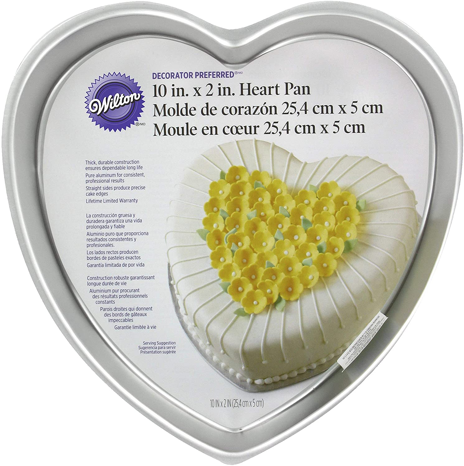 Wilton 25.4 cm (10 Inch) Decorator Preferred Heart Tin