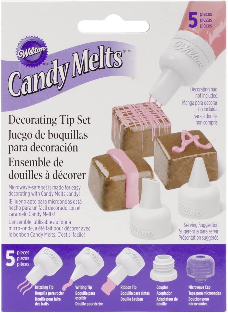 Wilton 1904-1021 Candy Melts Piping Nozzle, Multi-Colour