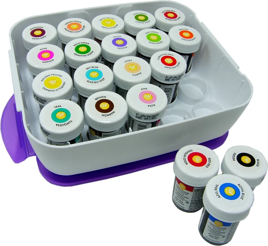 Wilton icing colors 20-piece set in organizer