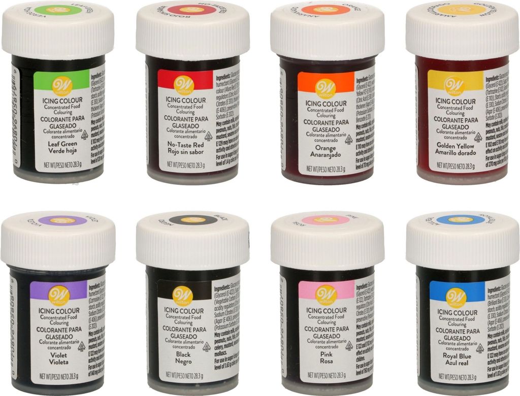 Wilton glaze colors set 8 x 28 g Tadago Edition