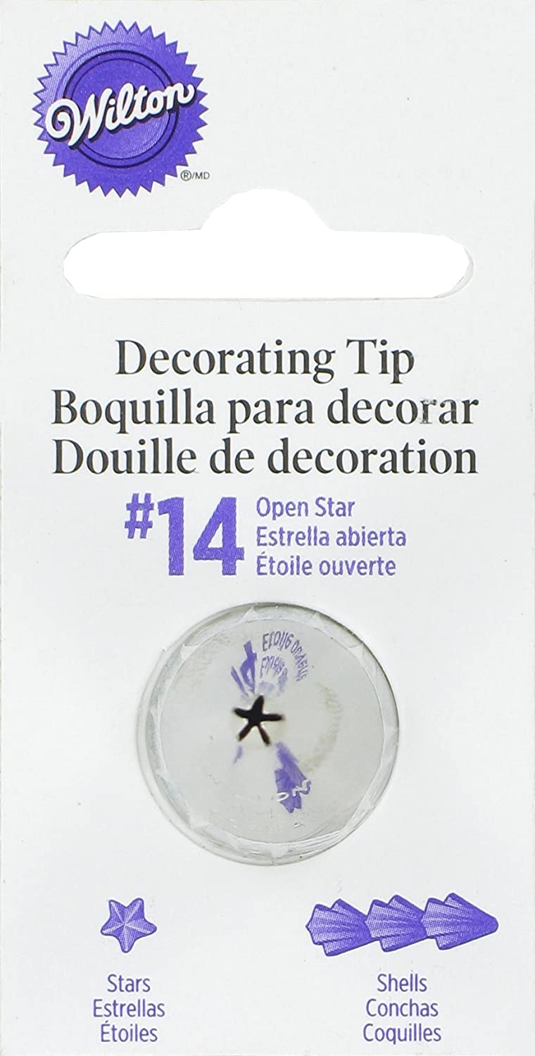 Wilton Open Star Icing Tip #14, Stainless Steel, Silver