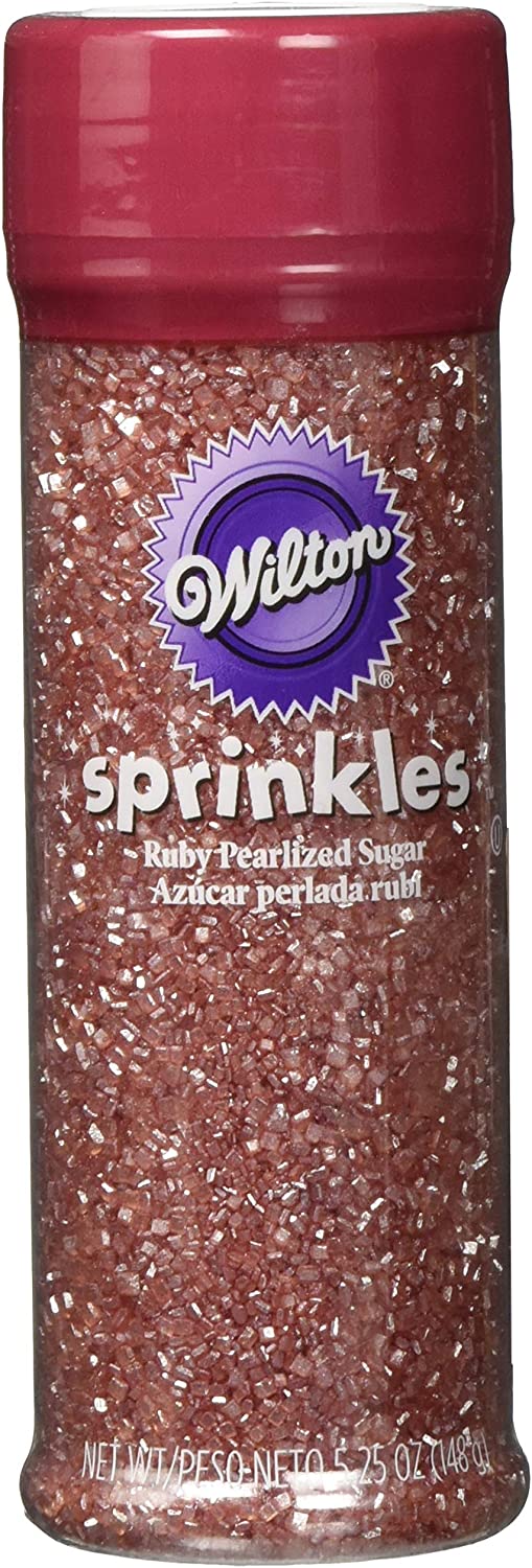 Wilton Pearl ized Sugar Sugar Pearls Ruby, 1er Pack (1 x 150 g)