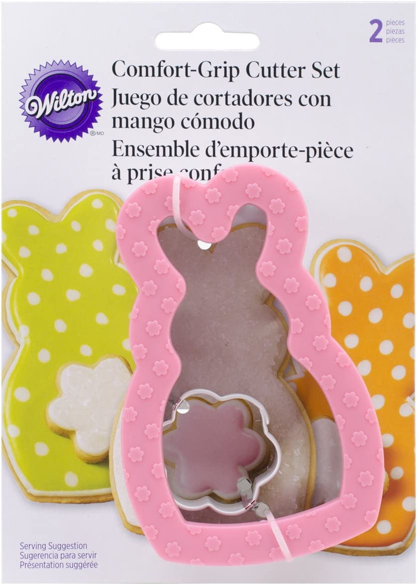 Wilton Stainless Steel Comfort Grip Bunny with Mini Cookie Cutter - Two Pack
