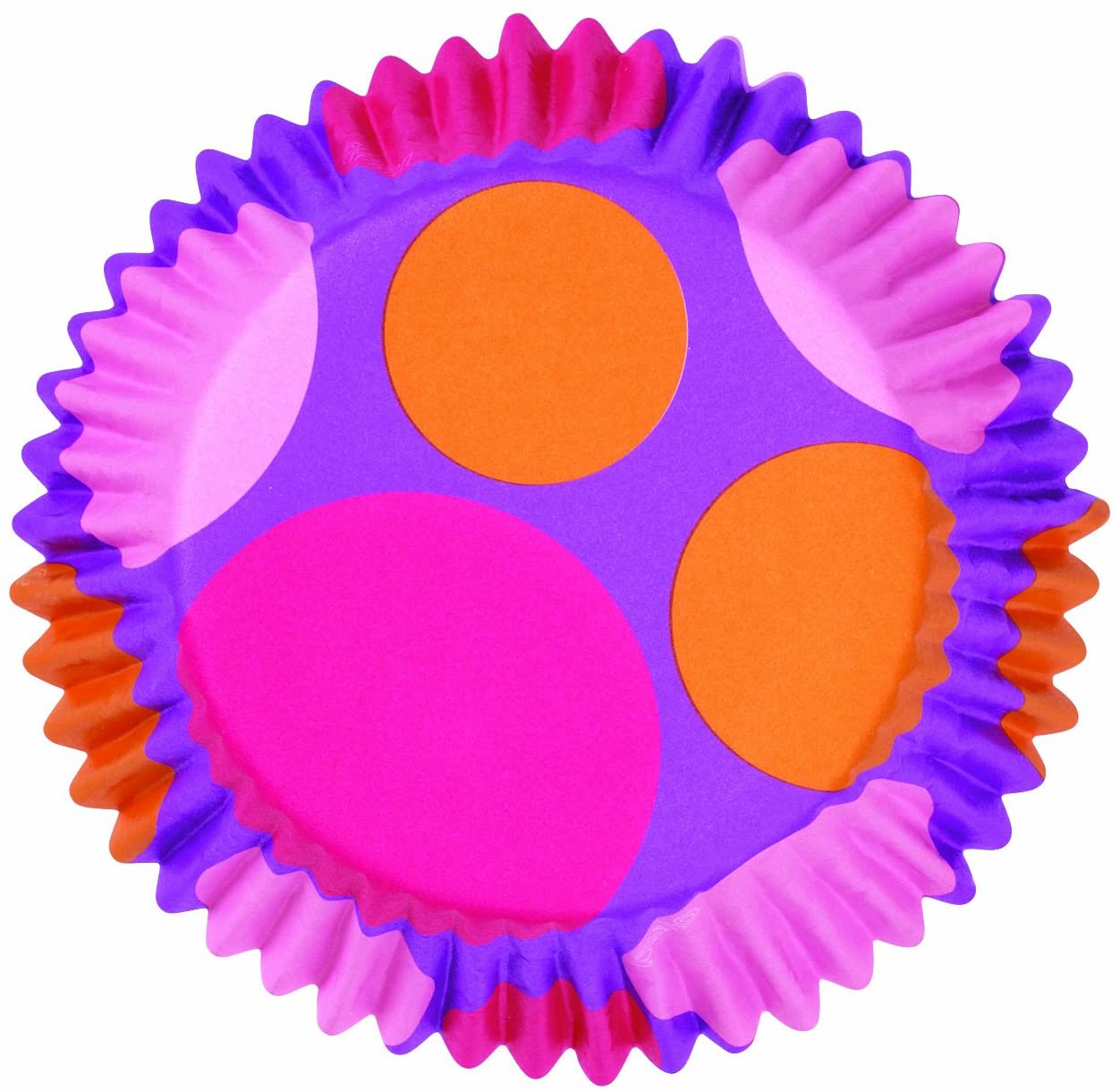 Wilton Colourcups Baking Cases - Pink/Purple/Orange Dots