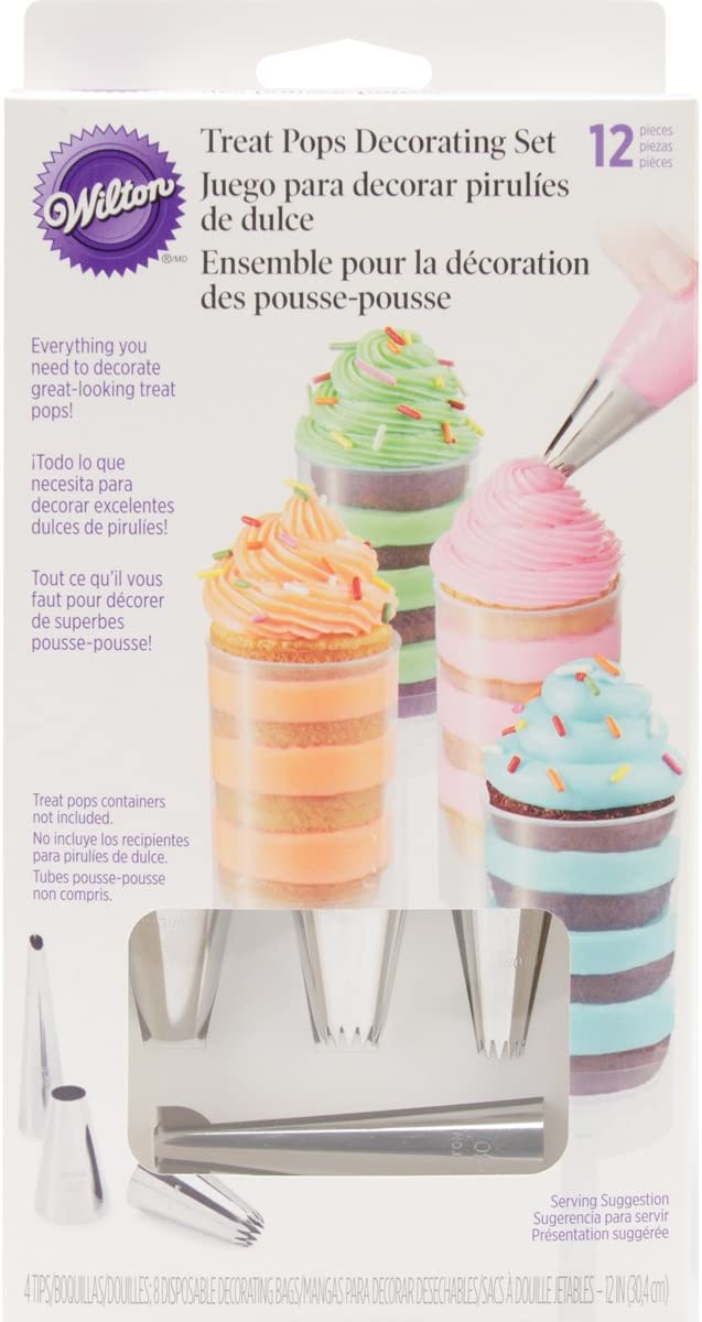 Wilton Treat Pops Decorating Kit 12 Pieces, Other, Multicoloured