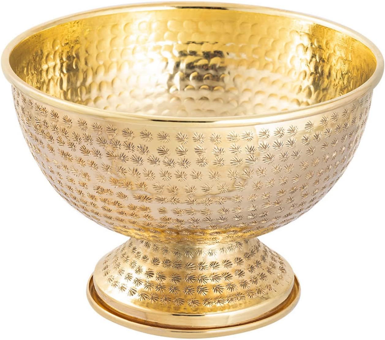 casamia Wine Cooler Champagne Cooler Ice Bucket 5 Litres Metal Diameter 29 cm Round Silver or Gold Metal Ice Cooler Colour Gold