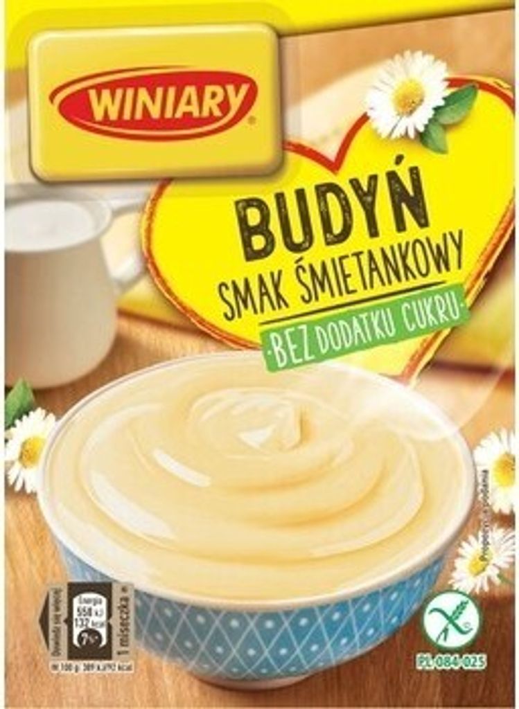 Winiary Pudding ohne Zuckerzusatz Sahnegeschmack 35G