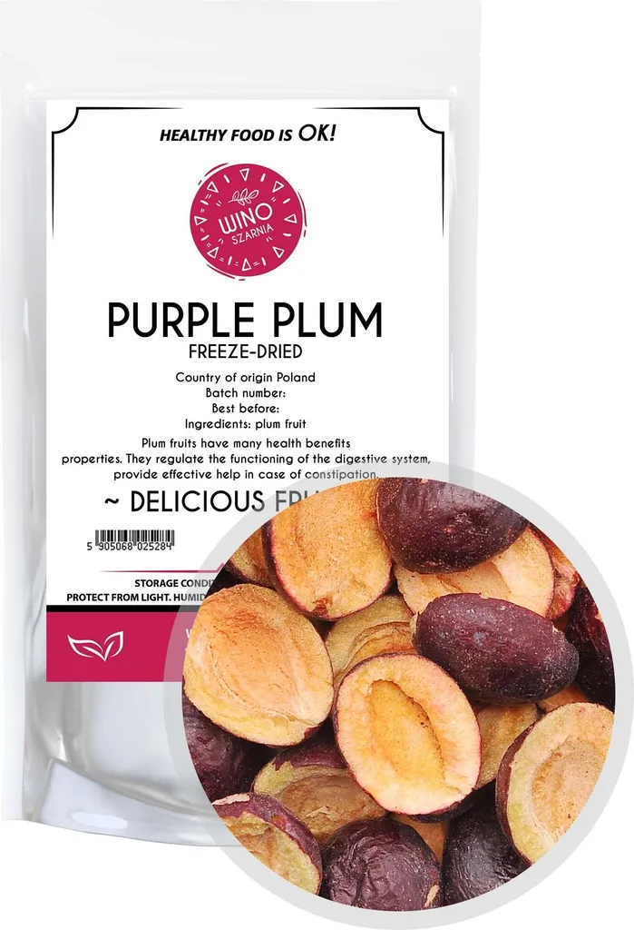 Winoszarnia Freeze-Dried Hungarian Plum Halves - Delicious Fruits - 50g