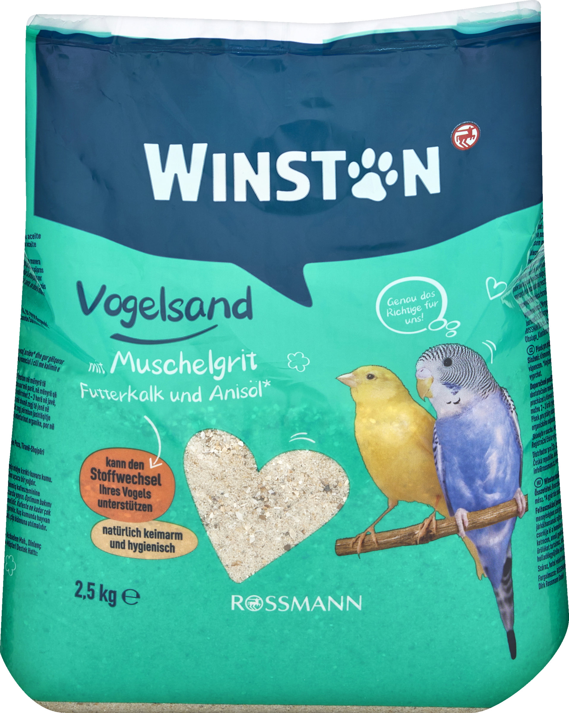 Winston Winston bird sand with shell grit, lime feed and anise oil 2.5 kg