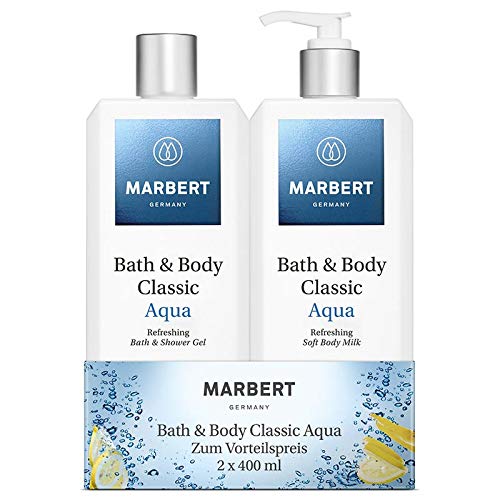 Marbert Bath & Body Classic Aqua Set Body Lotion and Shower Gel Limited Edi