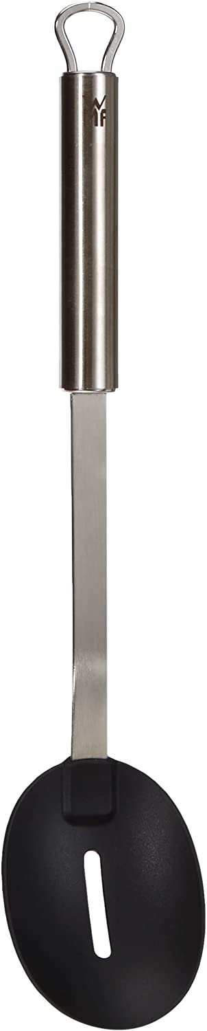 WMF Profi Plus Serving Spoon Plastic Spoon with Slotted 32 cm Cromargan Stainless Steel Partially Matted Plastic Dishwasher Safe Heat Resistant up to 270 °C