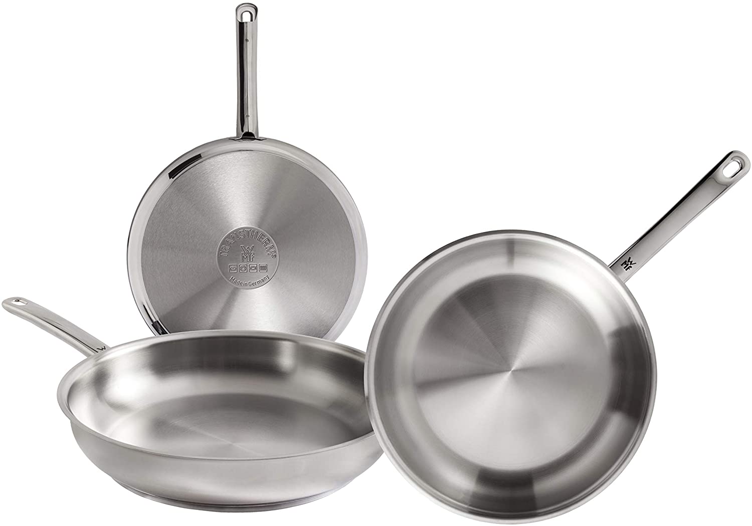 WMF Frying Pan Set 20, 24 and 28 cm Polished Stainless Steel