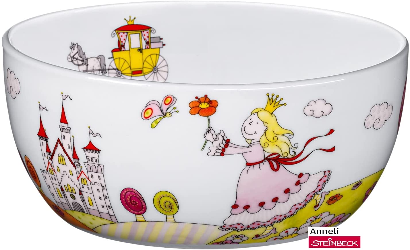 WMF Prinzessin Anneli Children\'s Cereal Bowl 13.8 cm Porcelain Dishwasher Safe Colour and Food Safe