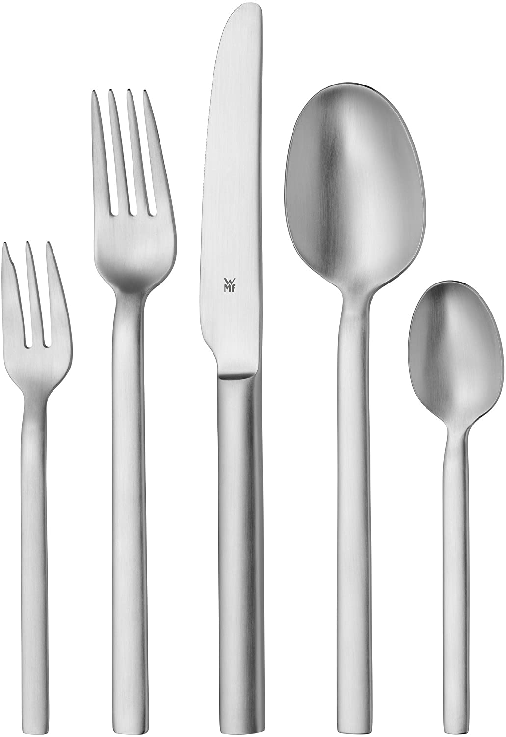 WMF Alteo Cutlery Set 60 Pieces for 12 People Monobloc Knives Cromargan Matt Stainless Steel Dishwasher Safe