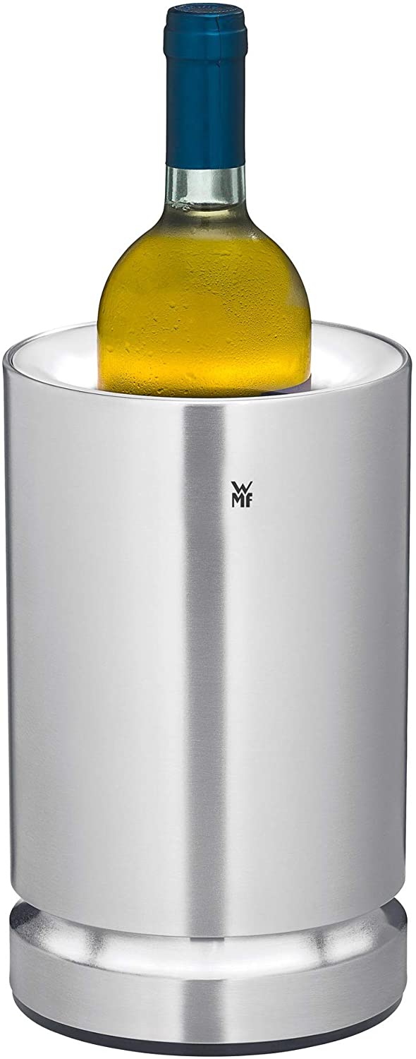 WMF Ambient Electric Bottle Cooler, Ideal as a Champagne or Wine Cooler, Cooling Cuff and LED Lighting