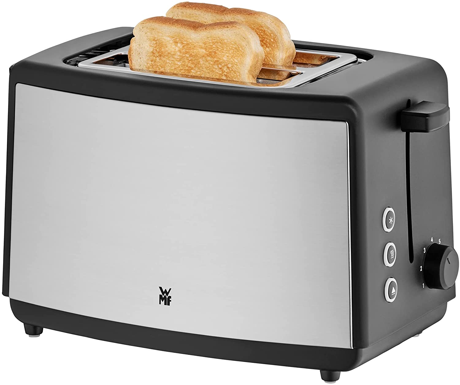WMF Bueno Edition 800 W Toaster, Double Slot With Warming Rack and 7 Toasting Levels in Matte Stainless Steel