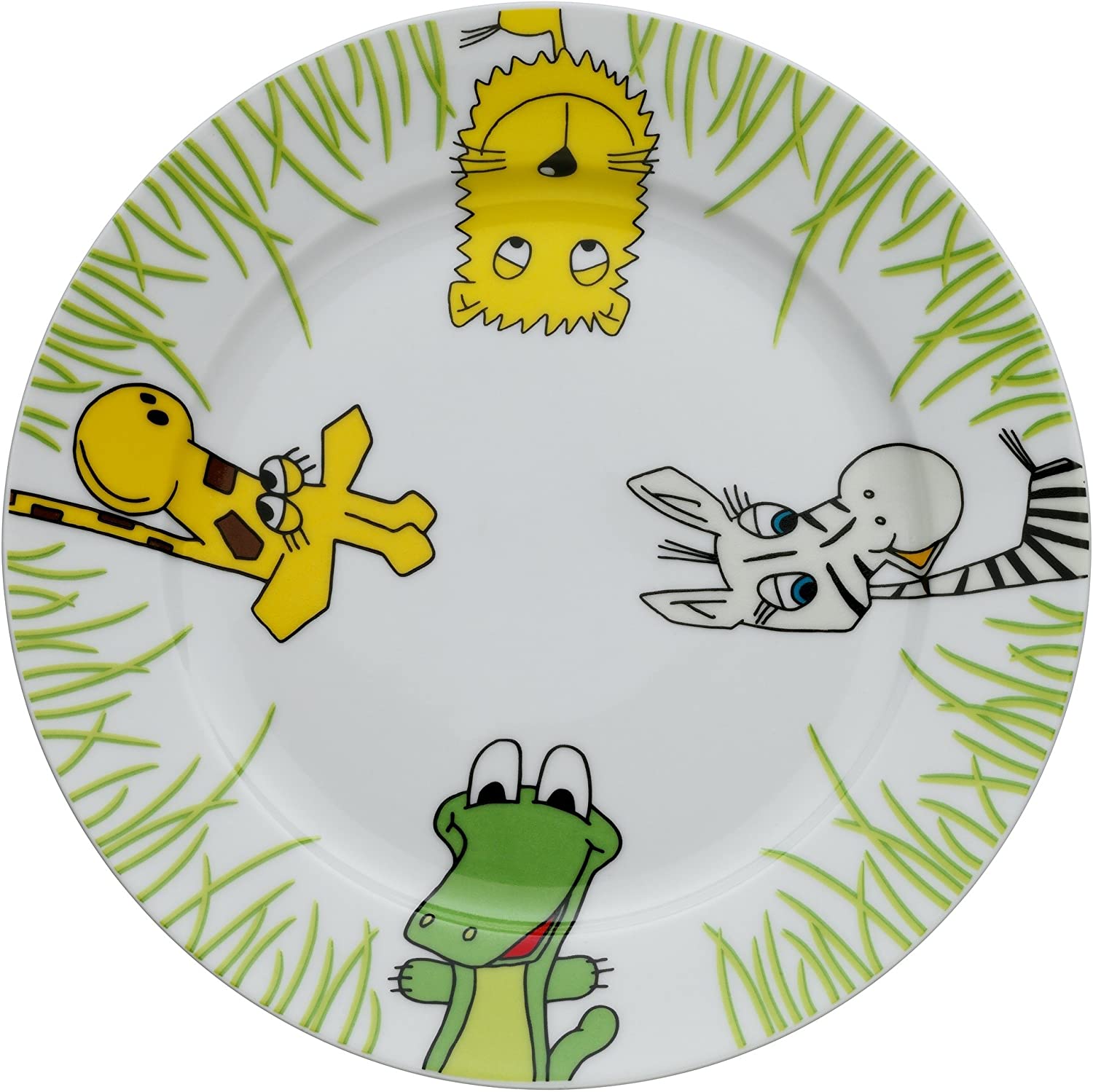 WMF Safari Children\'s Crockery Children\'s Plate 19.0 cm, Porcelain, Dishwasher Safe, Colour and Food Safe