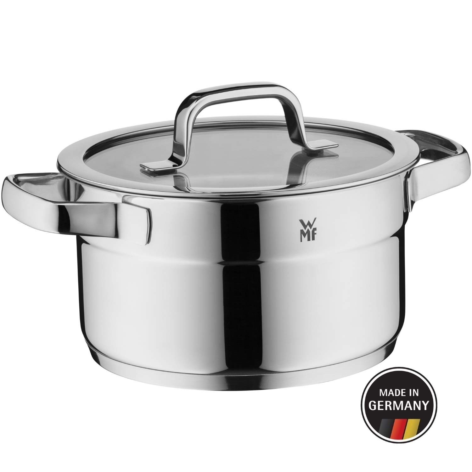 Wmf Compact Cuisine Cooking Pot 20 Cm With Glass Lid, Meat Pot, 3.3 L, Crom