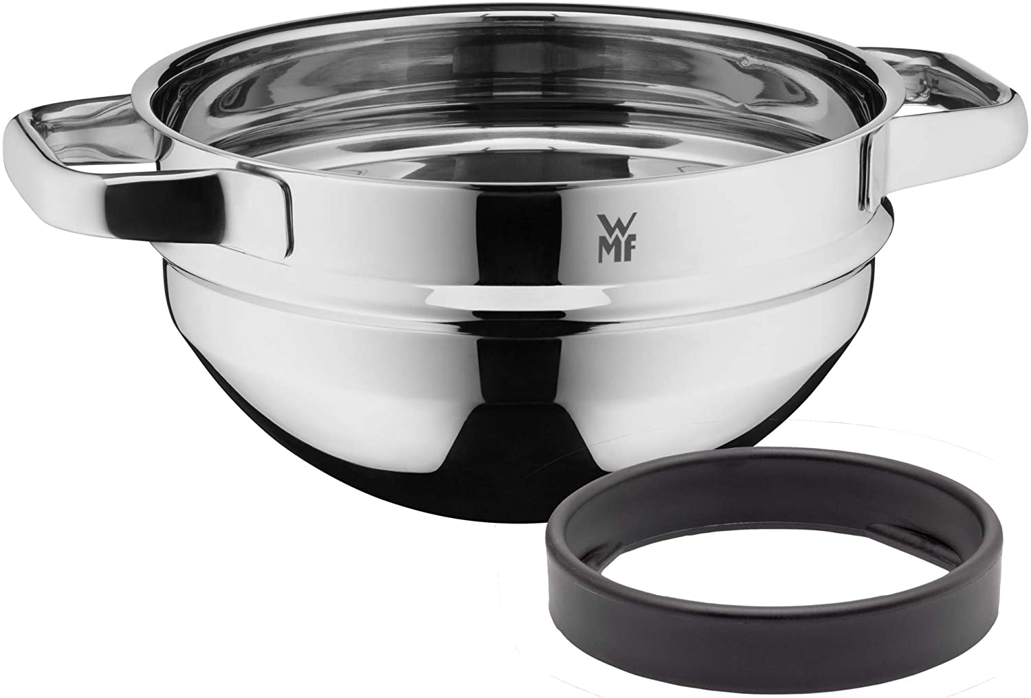 WMF Compact Cuisine Water Bath Bowl 20 cm Stackable Mixing Bowl for Water Bath, Cromargan Polished Stainless Steel, Dishwasher Safe