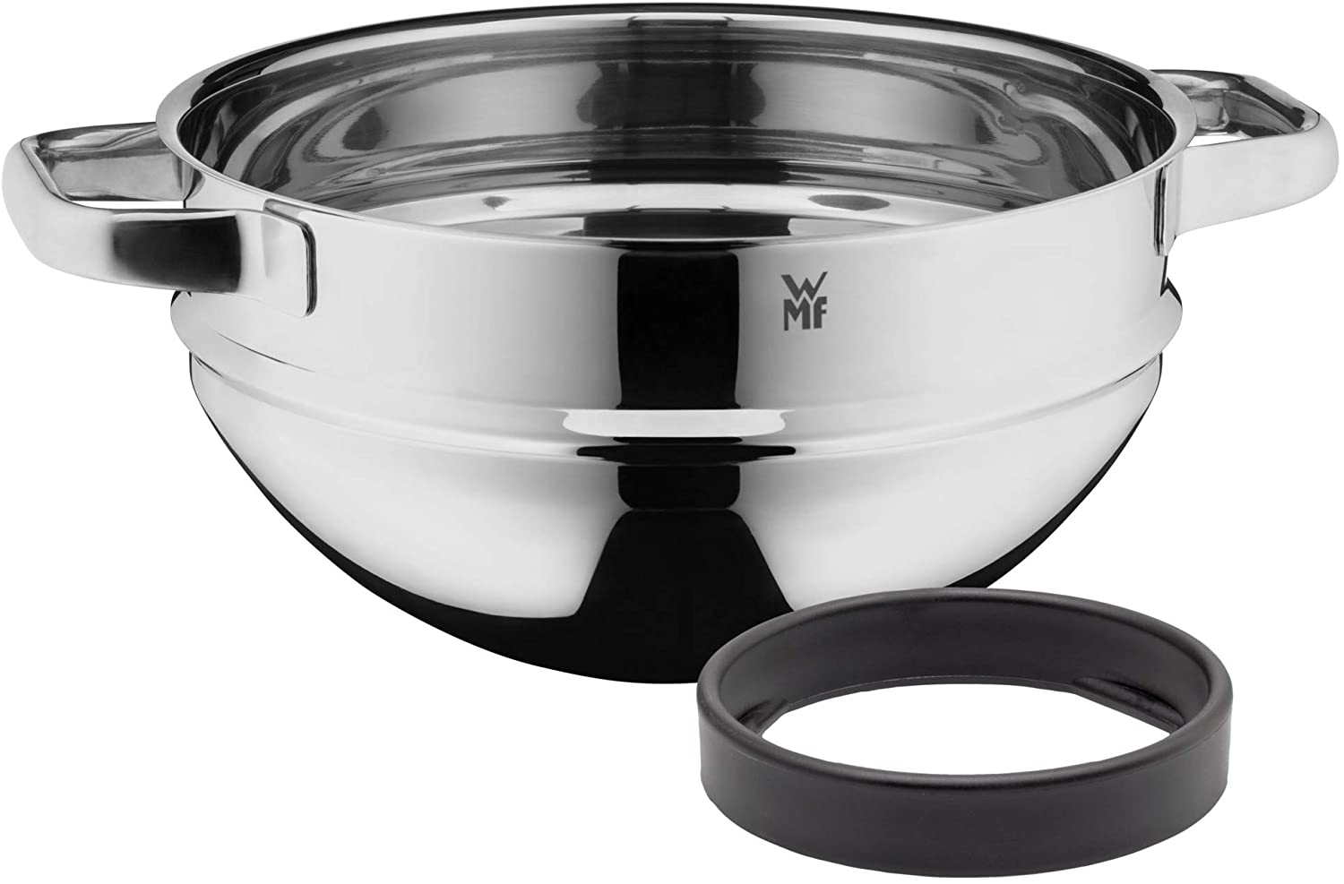 WMF Compact Cuisine mixing bowl 24 cm, water bath, Cromargan polished stainless steel, dishwasher-safe