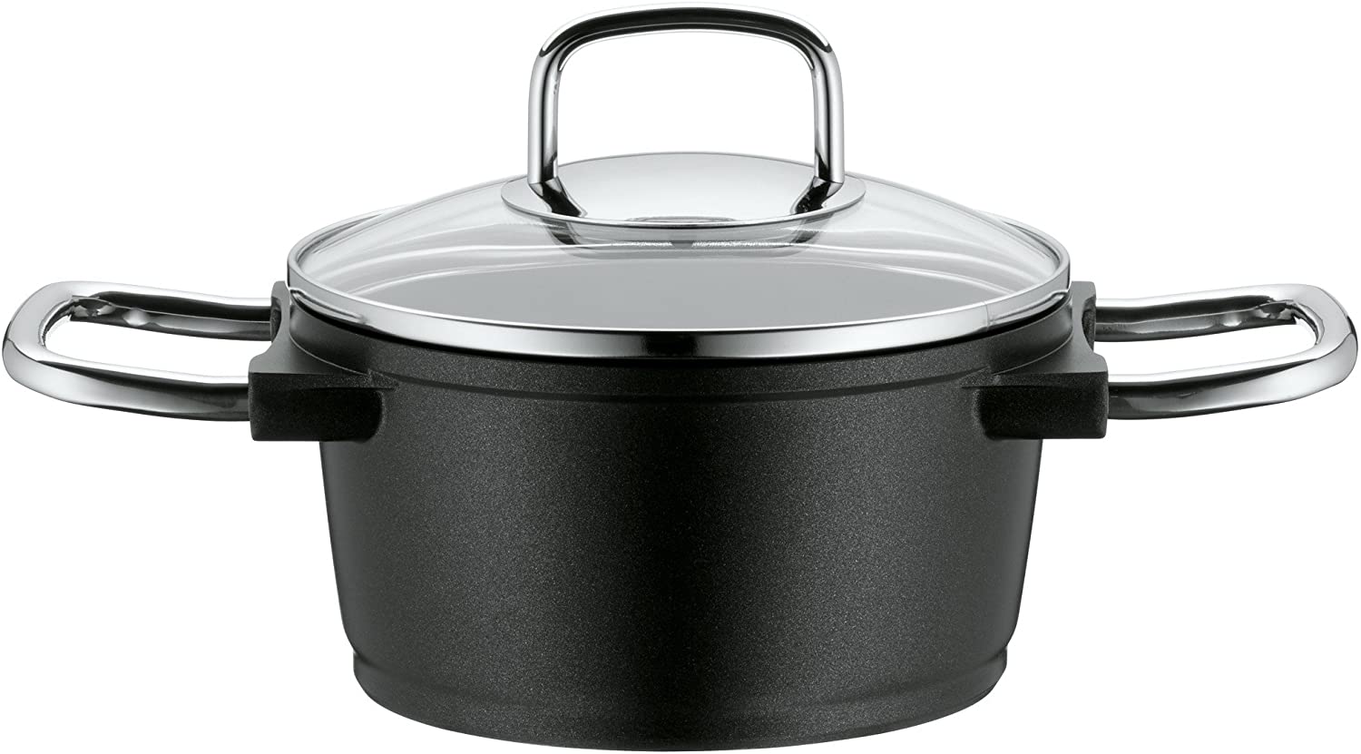 WMF Bueno Induction Saucepan Small 16 cm Glass Lid Induction Cooking Pot 1.3 L Cast Aluminium Coating