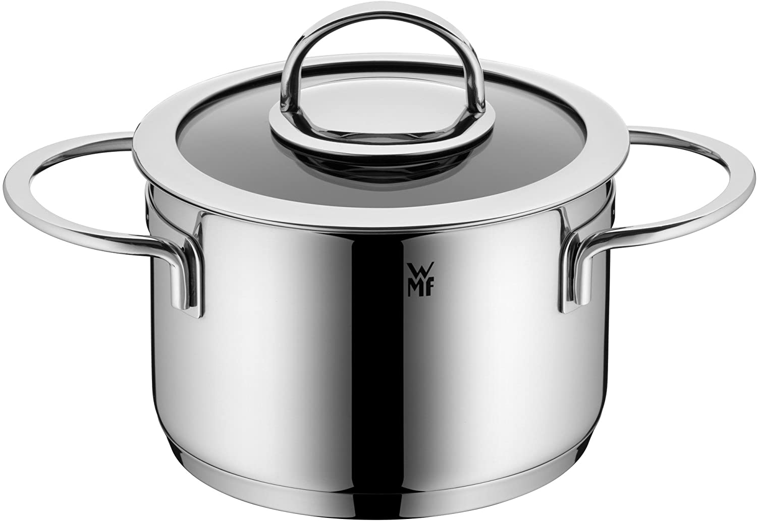 WMF Vignola Saucepan High 16 cm Glass Lid 1.9 L Cromargan Polished Stainless Steel Induction Coating