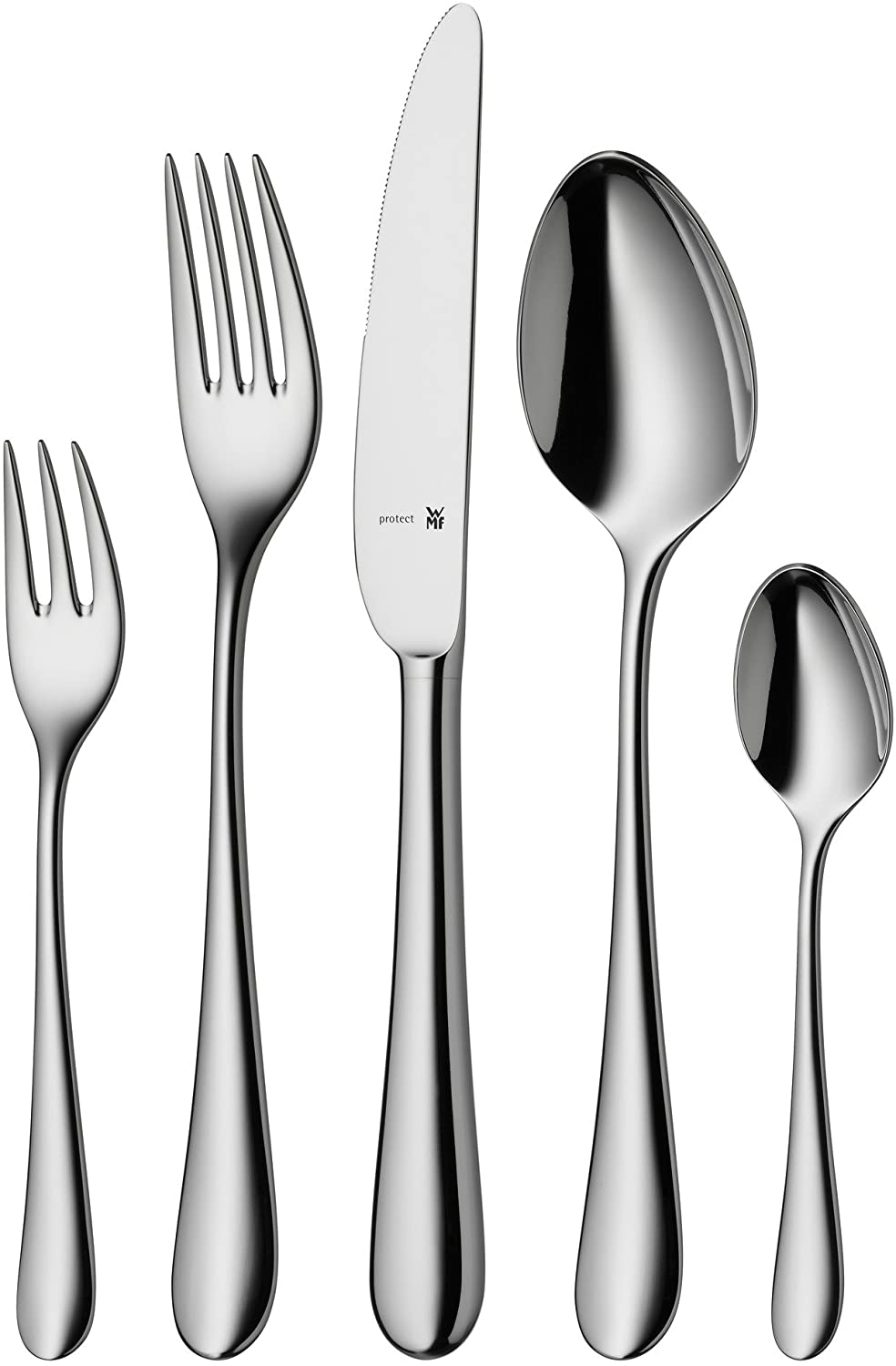 WMF Merit Cutlery Set with Knife Blade, Cromargan Protect Polished Stainless Steel