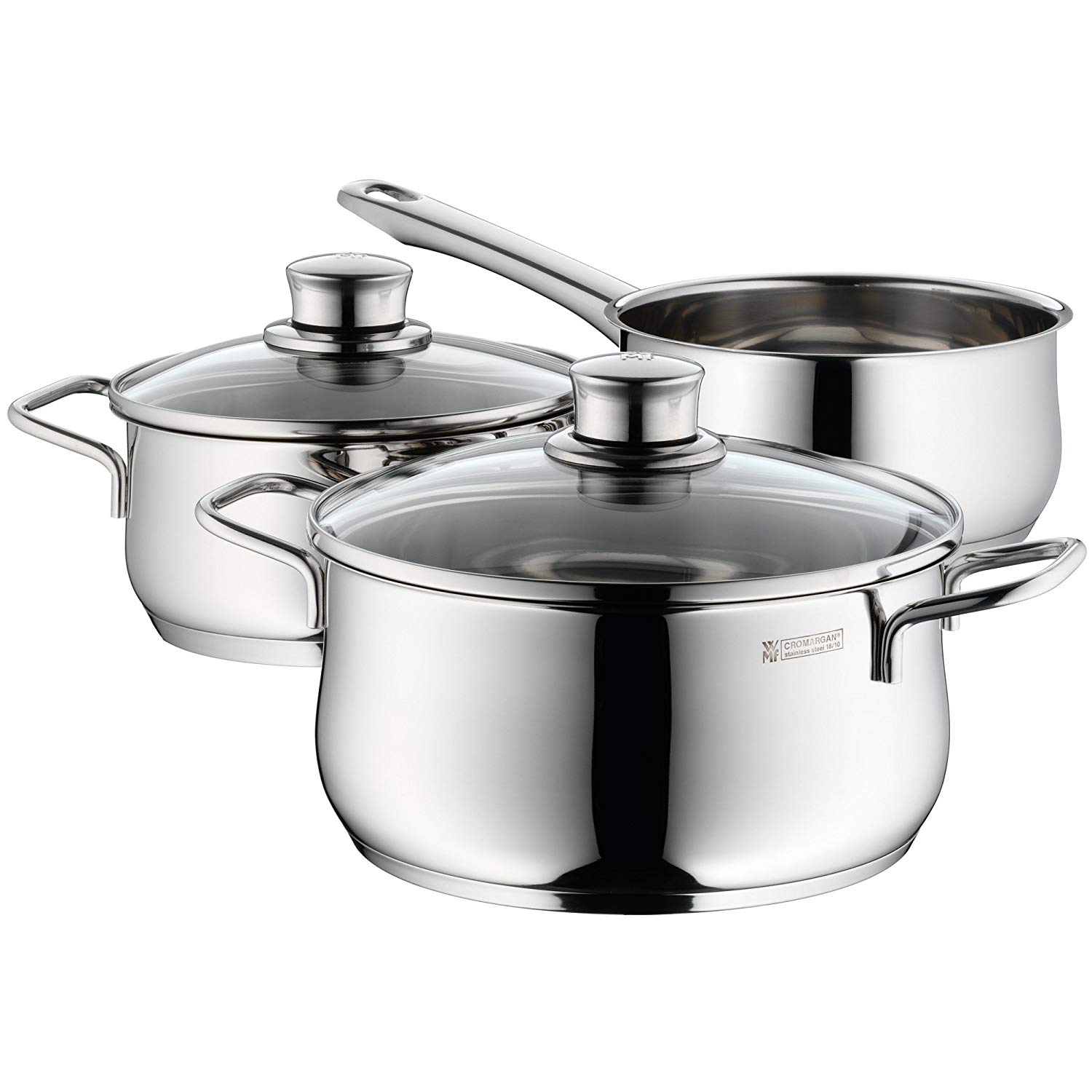 Wmf Diadem Plus 3 Pieces Polished 18/10 Cromargan Stainless Steel Suitable 