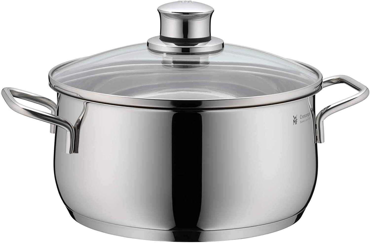 WMF Diadem Plus Low Casserole with Lid, 18/10 Stainless Steel, 16 cm