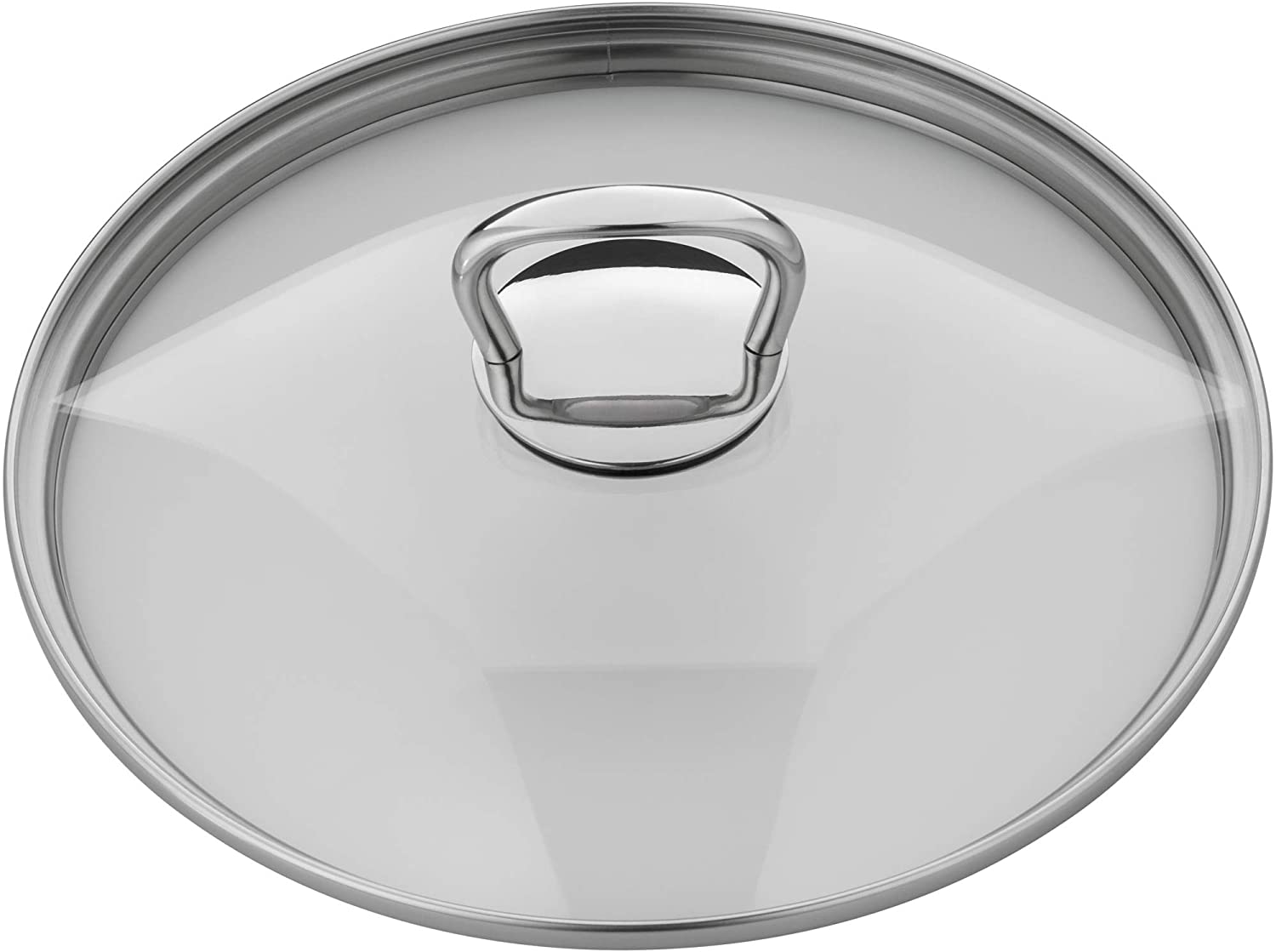 WMF glass lid, 20 cm, pot lid with square metal handle, heat-resistant glass, dishwasher safe
