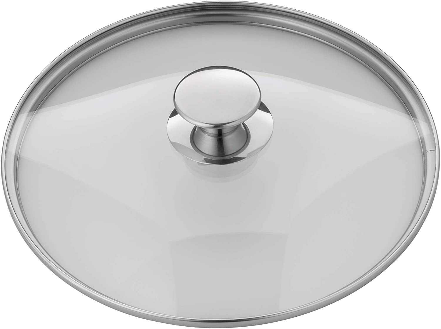 WMF glass lid, 20 cm, pot lid with metal knob, heat-resistant glass, dishwasher-safe