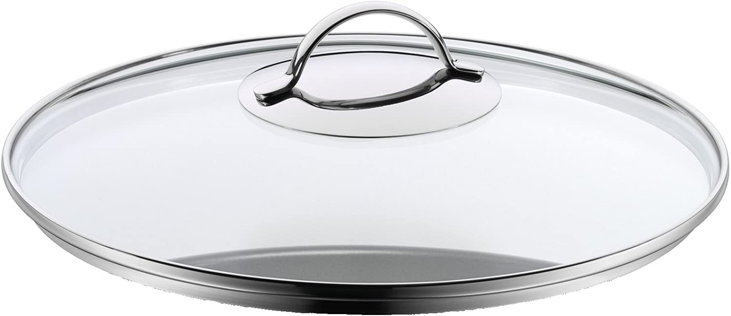 WMF Pan Lid 28 cm Glass Lid with Metal Handle Lid for Sauté Pan Heat-Resistant Glass Dishwasher Safe