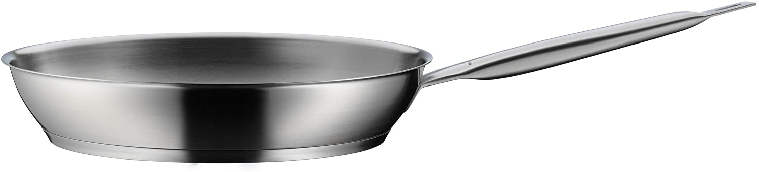 WMF frying pan uncoated Ø 28cm Gourmet Plus pouring rim stainless steel handle Cromargan stainless steel suitable for induction dishwasher-safe