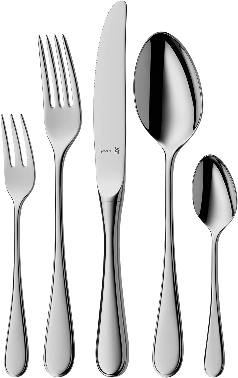 WMF Kent 1207916340 30-Piece Basic Cutlery Set Cromargan Protection