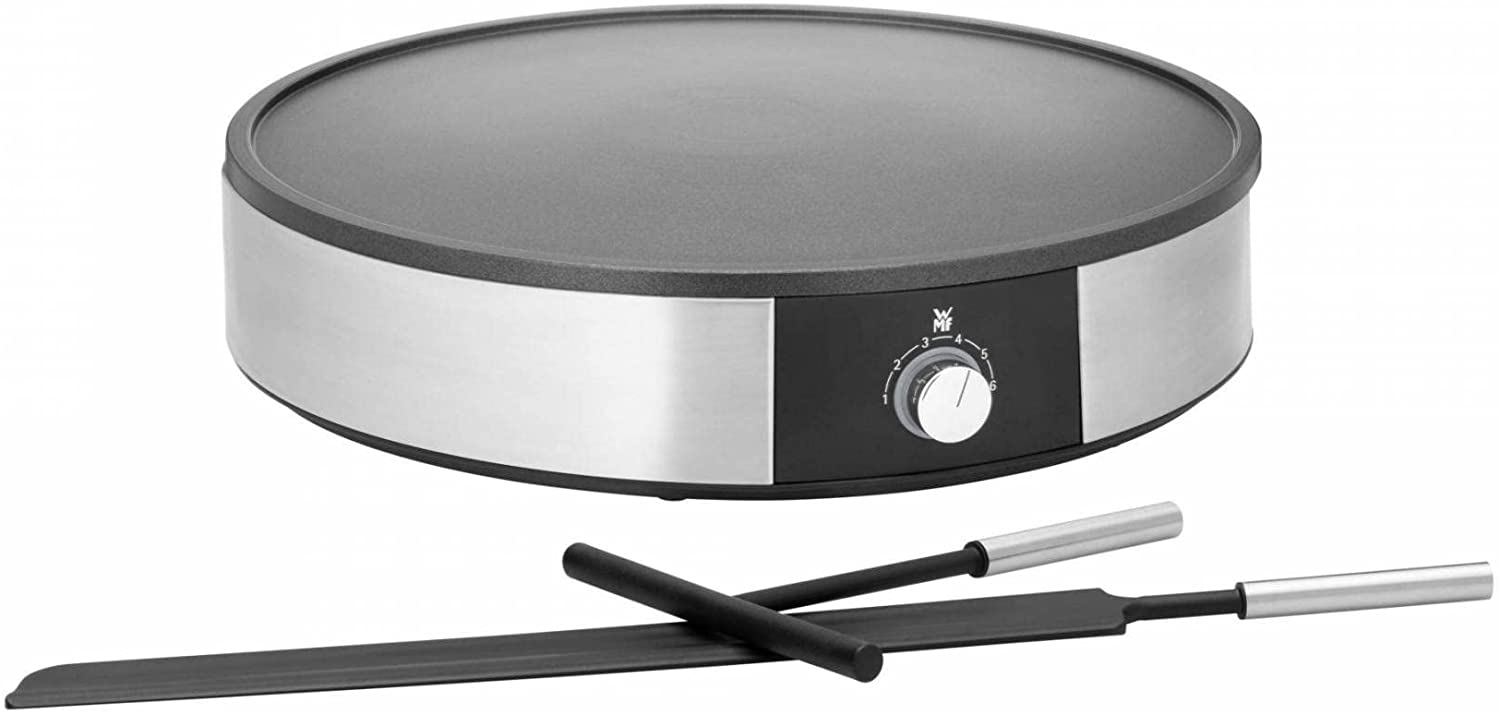 WMF Lono Crepes Maker (1600 W, Ø 33 cm, creperie with turner and dough distributor, non-stick coated)