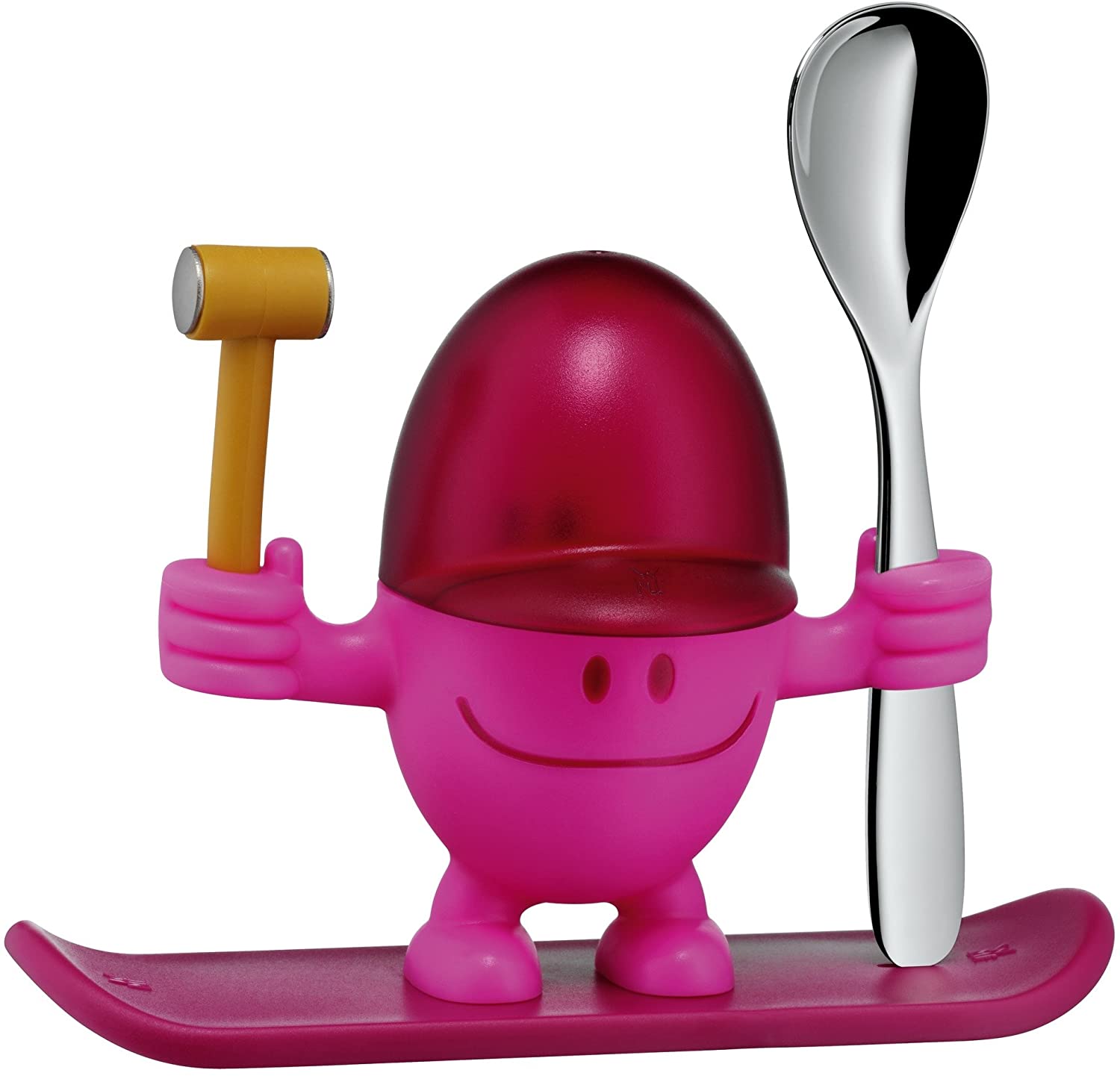 WMF McEgg Egg Cup with Spoon Limited Edition Plastic, Cromargan Polished Stainless Steel
