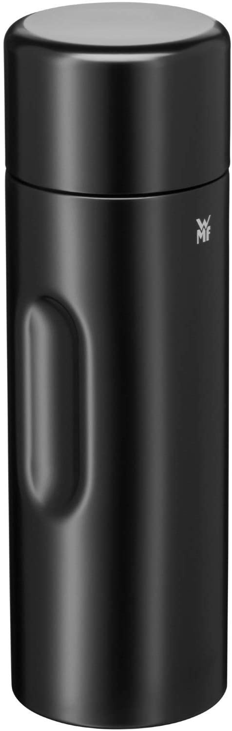 WMF Motion Thermos Flask 0.75 L Cromargan Stainless Steel for Tea or Coffee, Thermos Flask with Drinking Cup, Keeps 24 Hours Cold and 12 Hours Warm, Matte Black