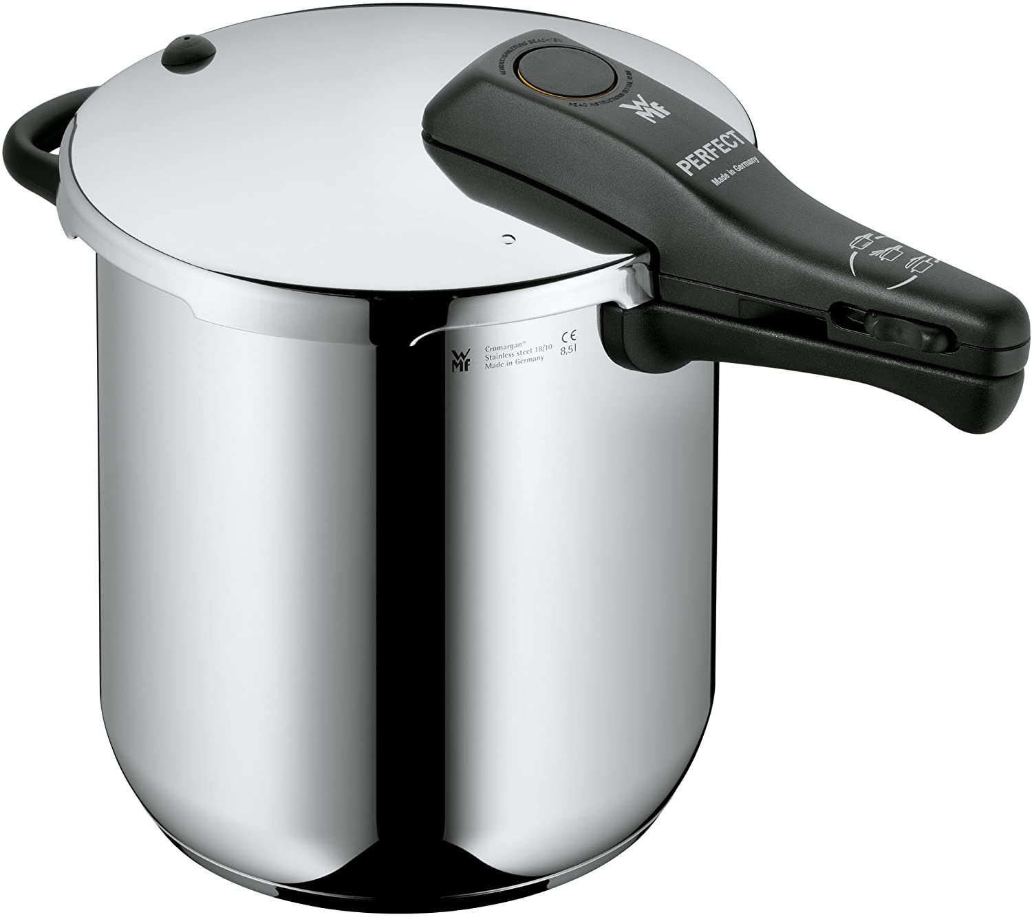 WMF Perfect Pressure cooker 8,5l without insert Ø 22cm internal scaling Cromargan stainless steel suitable for induction