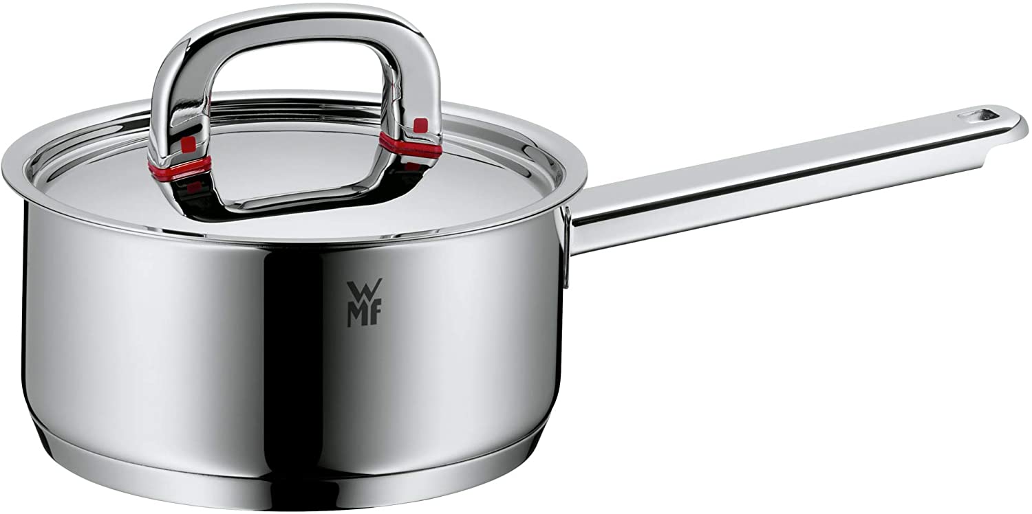 WMF Saucepan Ø 16 cm Approx. 1.5L Premium One Inside Scale Steam Vent Cool+ Technology Metal Lid Cromargan® Stainless Steel Polished Suitable for Induction Hobs Dishwasher-Safe