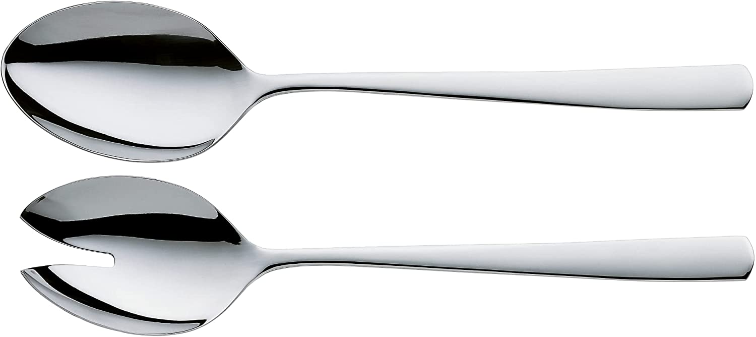 WMF Bistro Salad Servers Serving Spoon Cromargan Stainless Steel Polished