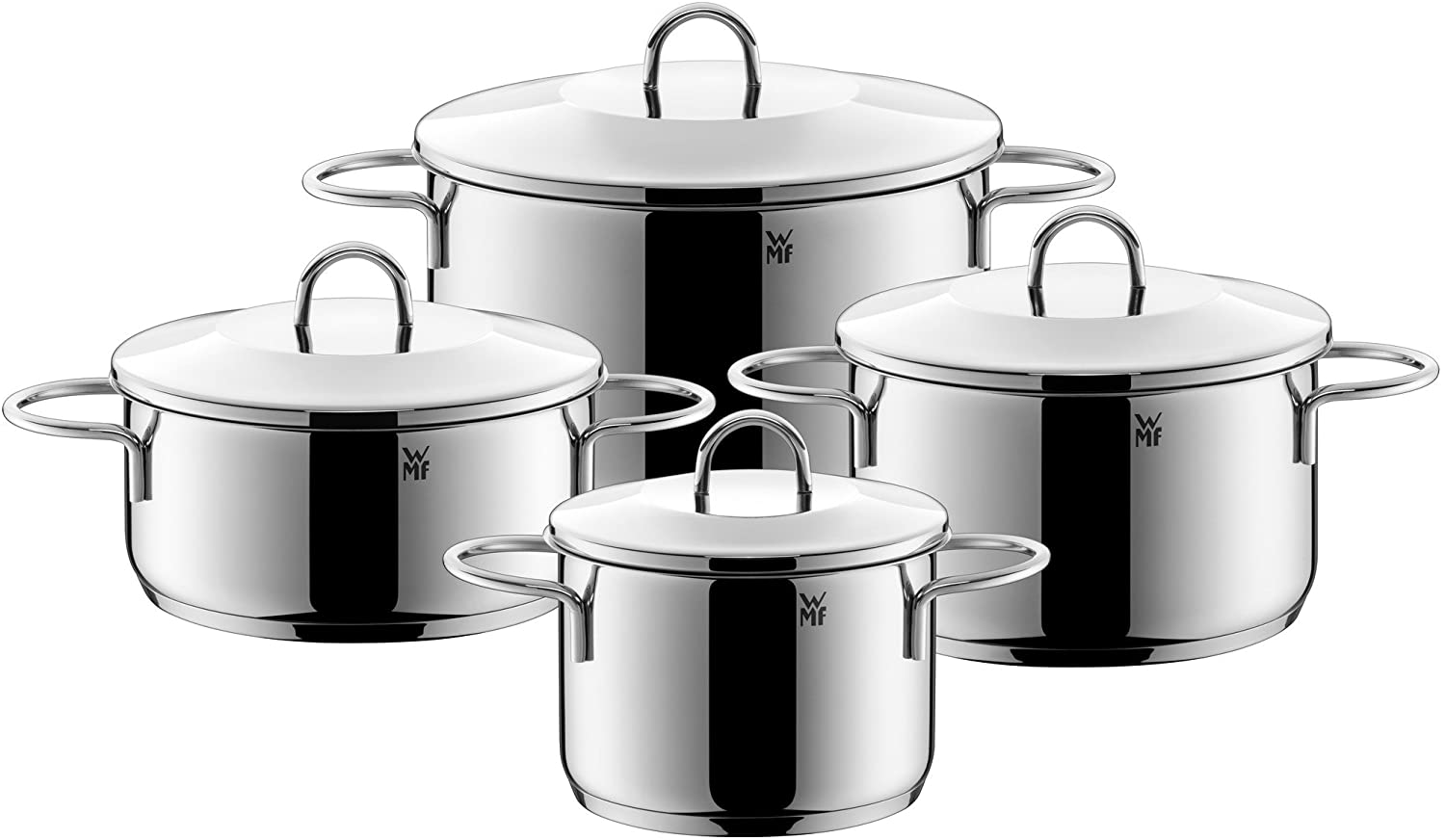 WMF Saucepan Set ALBARO Set of 4 Silver