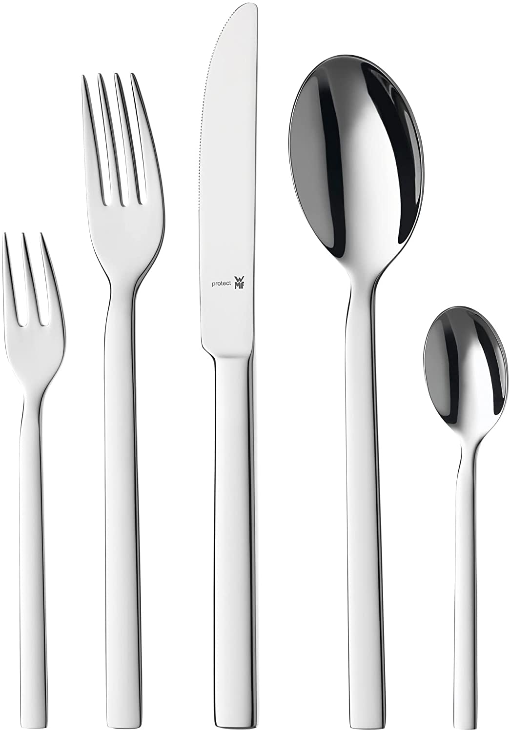 WMF Lyric Cutlery Set, Monobloc Knife, Cromargan Protect Polished Stainless Steel, Extremely Scratch-Resistant, Dishwasher Safe