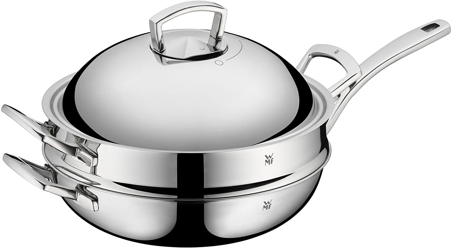 WMF Stainless Steel Wok 32 Cm With Steaming Insert