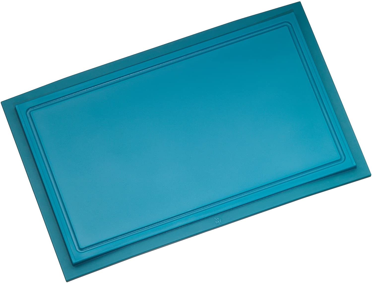 WMF Chopping Board, Carving Board, Touch Lagoon Blue, 32 x 20 cm, Rectangular, Plastic, Juice Grooves, Dishwasher Safe, Easy Cleaning, Hygienic, Gentle on Blades, Tasteless