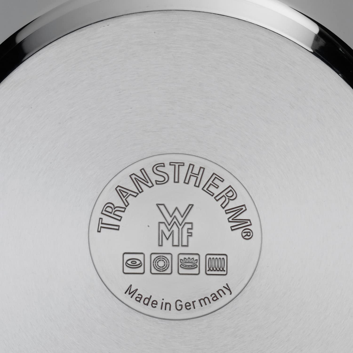WMF Trend Plus Polished Casserole Pot Suitable for Induction Cookers/Dishwasher-Safe/Stainless Steel/Glass, Silver, silver, 18 x 18 x 17 cm