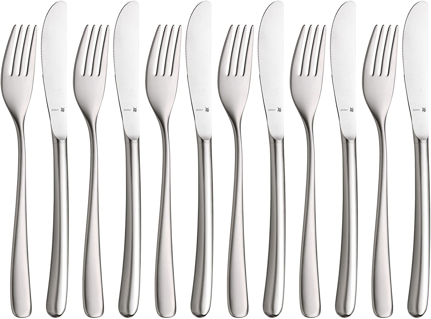 WMF Vision 1271566330 Desert / Breakfast Cutlery Set Cromargan Protect Stainless Steel 12 Pieces